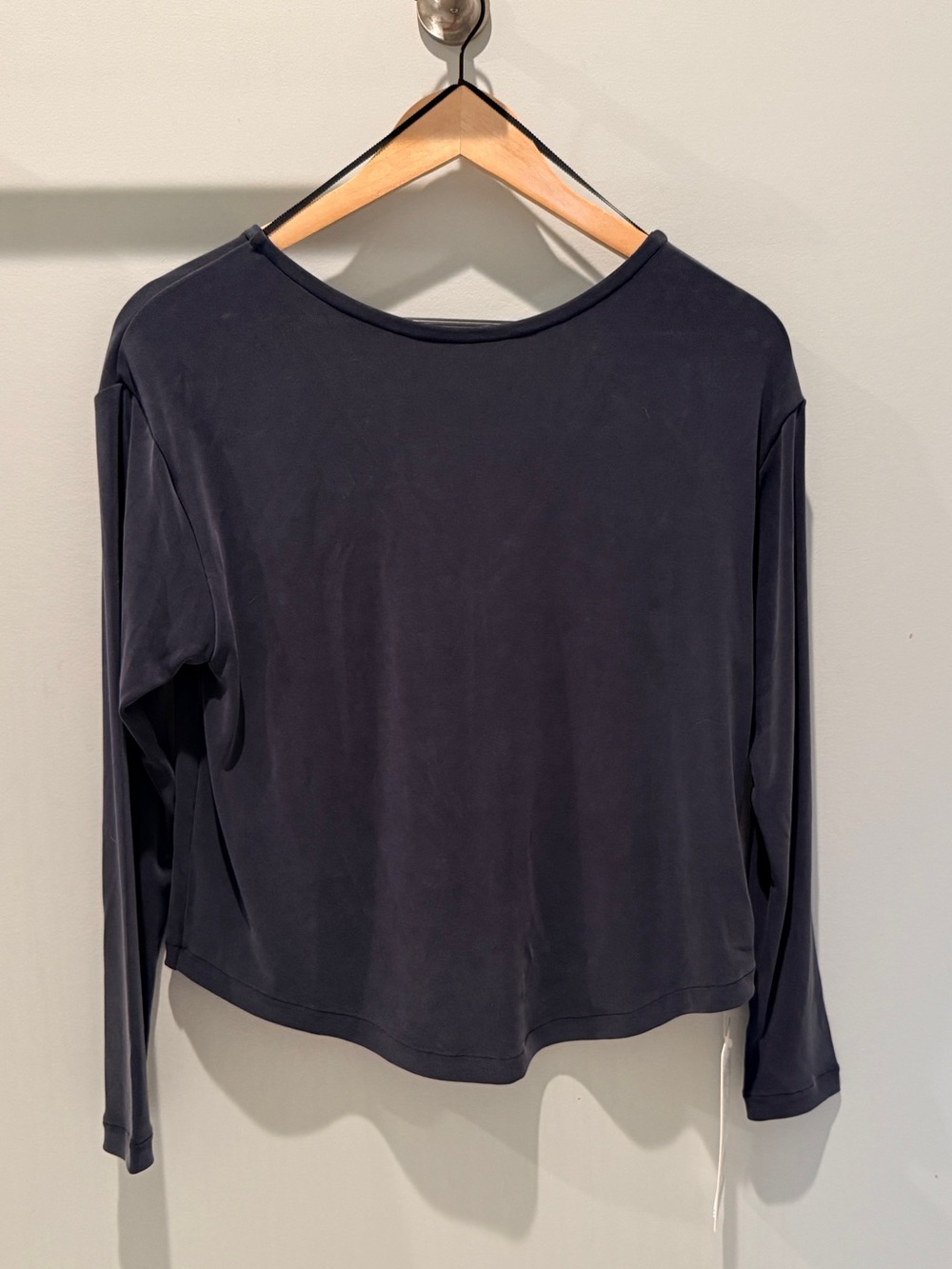 Lululemon Softstreme Drapey Boatneck Long Sleeve Pullover Shirt Top Black XS